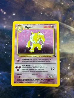 Hypno 8/62 Fossil Holo Vintage WOTC Pokemon Card LP+ - Image 1