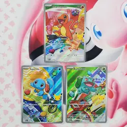 Charmander 038 + Squirtle 039 + Bulbasaur 037 - First Partner Pokemon Cards L205 - Image 1