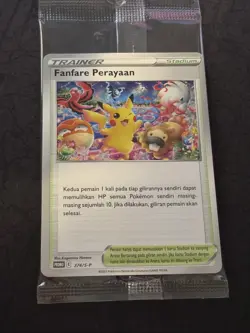 PIKACHU FANFARE PERAYAAN - 374/S-P - INDONESIAN SEALED POKEMON CARD PROMO PACK - Image 1