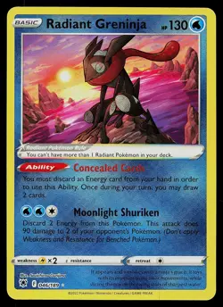 Pokemon Card - Radiant Greninja Astral Radiance 046/189 Radiant Rare 2022 - Image 1
