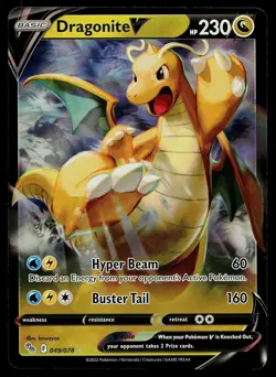 Pokemon Card - Dragonite V Pokemon GO 049/078 Holo Rare V 2022 - Image 1