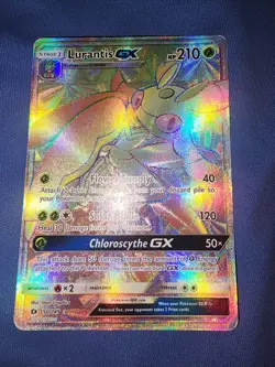 Lurantis GX 150/149 LP Sun & Moon Holo Card Rainbow Secret Rare Pokemon - Image 1