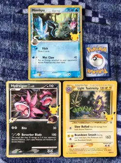 3 X JUMBO Pokemon Cards Mimikyu Light Toxtricity Hydreigon Celebrations 2021 - Image 1