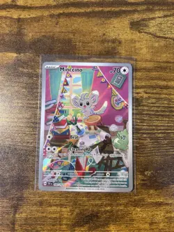 Pokemon TCG Minccino Holo Card 182/162SV05: Temporal Forces - Image 1
