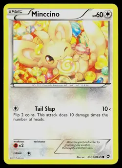 Pokemon Card - Minccino Legendary Treasures: Radiant Collection RC18/RC25 Holo - Image 1