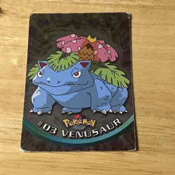 Venusaur #03 -BLUE LOGO - NON-HOLO - SERIES 1 - TOPPS Pokemon Card - LP - Image 1