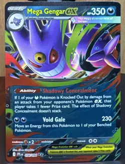 Pokemon Pokemon Mega Gengar ex 056/094 Me02: Phantasmal Flames Double Rare Card - Image 1