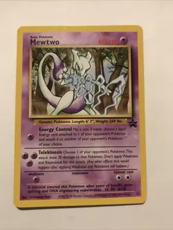 Pokemon Card Mewtwo Black Star Promo 12 Near Mint - Image 1