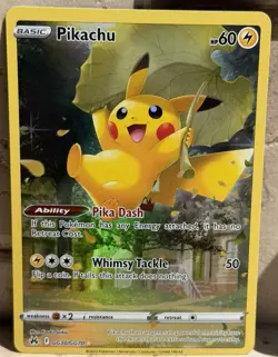 Pokemon Pikachu TCG Holo Ultra Rare Card GG30/GG70 Crown Zenith Galarian Gallery - Image 1