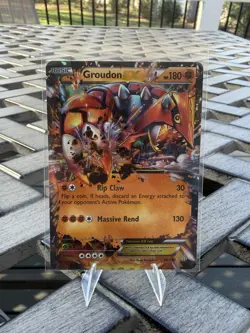 Pokemon Groudon EX Primal Clash Ultra Rare Holo Card 85/160 - Image 1