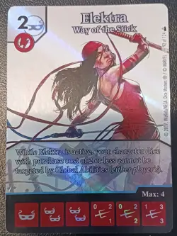 Dice Masters - Elektra - Way of the Stick - foil event prize card - Image 1