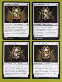 Cartouche of Solidarity x4 Amonkhet 4x Playset Magic the Gathering MTG - Image 1