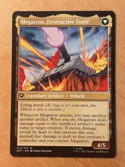 MTG Magic the Gathering Megatron Tyrant Universes Beyond: Transformers NM - Image 2