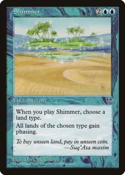 Shimmer 1x MTG Mirage Rare Vintage NM blue - Image 1