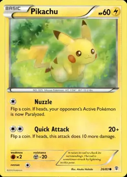 PIKACHU 26/83 COMMON GENERATIONS POKEMON NM/M - Image 1