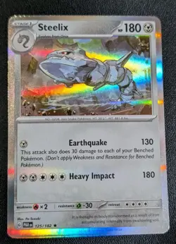 Crimp Error Card Steelix 125/182 SV04: Paradox Rift Holo - Pokemon Card - Image 1
