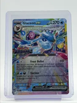 GLACEON EX 2025 POKEMON PRISMATIC EVOLUTIONS DOUBLE RARE 026/131 Q6011 - Image 1