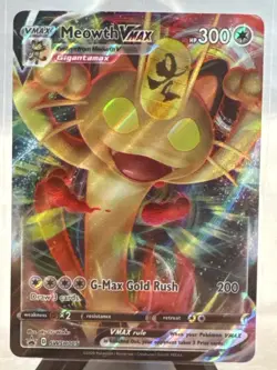 2020 Pokemon Sword & Shield MEOWTH VMax SWSH005 Black Star Promo - Image 1