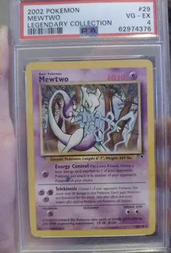 PSA Mewtwo 29 Non-Holo Legendary Collection 2002 NEAR MINT Card - Image 3