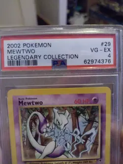 PSA Mewtwo 29 Non-Holo Legendary Collection 2002 NEAR MINT Card - Image 4