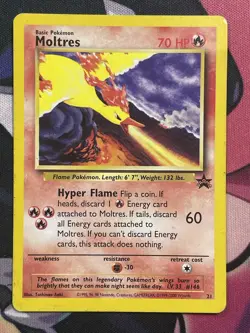 Pokemon TCG - Moltres - 21 - WoTC Promo - MP Black Star Promo (2000) - Image 1