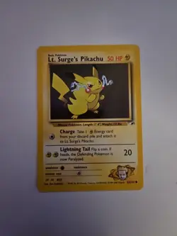 1999 Pokemon Lt. Surge's Pikachu 81/132 Non Holo Gym Heroes - Image 1