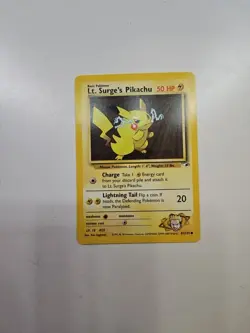 1999 Pokemon Lt. Surge's Pikachu 81/132 Non Holo Gym Heroes - Image 2