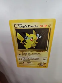 1999 Pokemon Lt. Surge's Pikachu 81/132 Non Holo Gym Heroes - Image 4