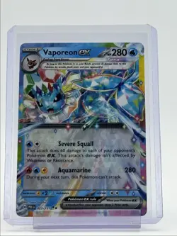 VAPOREON EX 2025 POKEMON PRISMATIC EVOLUTIONS DOUBLE RARE 023/131 Q6011 - Image 1