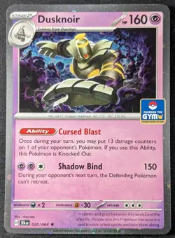 2024 Pokemon DUSKNOIR #020/064 Pokemon Gym Promo Pack Reverse Holo English - Image 1