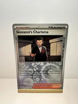 Giovanni's Charisma 161/165 Uncommon 151 Pokemon Reverse Holo Near Mint - Image 1