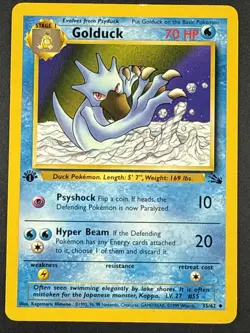 Golduck - 35/62 1st Edition Fossil Regular Pokemon TCG - Image 1