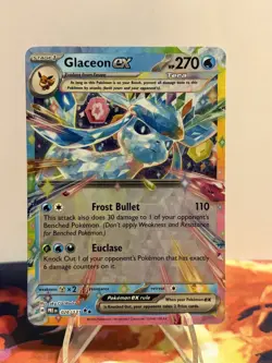 Pokemon TCG Glaceon ex 026/131 Double Rare Sv: Prismatic Evolutions Holo NM - Image 1