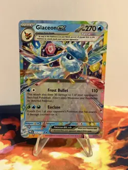 Pokemon TCG Glaceon ex 026/131 Double Rare Sv: Prismatic Evolutions Holo NM - Image 2