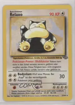 Snorlax German Pokemon Jungle #27 1999 - Image 1
