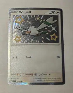 Pokemon Paldean Fates - Wingull Shiny Rare NM 203/091 - Image 1