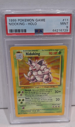 Pokemon - Nidoking- Unlimited Holo #11/102 - Base Set 1999 - PSA 9 - Image 1