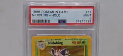 Pokemon - Nidoking- Unlimited Holo #11/102 - Base Set 1999 - PSA 9 - Image 2