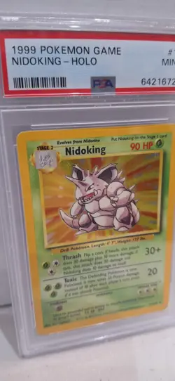 Pokemon - Nidoking- Unlimited Holo #11/102 - Base Set 1999 - PSA 9 - Image 3