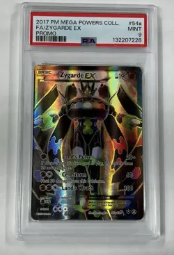 2017 POKEMON MEGA POWERS COLL PROMO #54A FULL ART ZYGARDE EX PSA 9 - Image 1