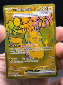 Pikachu ex 179/131 Hyper Rare Gold Pokemon Prismatic Evolutions English NM - Image 3