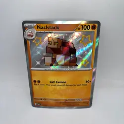 Naclstack 177/091 Shiny Rare Paldean Fates Pokemon Holo Near Mint - Image 1