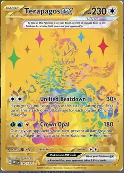 Pokemon Terapagos ex 180/131 Sv: Prismatic Evolutions Holo Mint Condition - Image 1