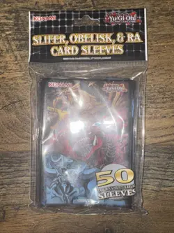 YUGIOH SLIFER, OBELISK, AND RA Card Sleeves Konami - Image 1