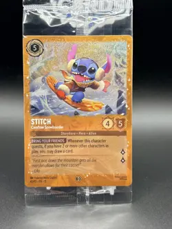Disney Lorcana Winterspell Stitch Carefree Snowboarder Promo 42/p3 NM - Image 1