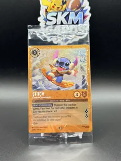 Disney Lorcana Winterspell Stitch Carefree Snowboarder Promo 42/p3 NM - Image 3