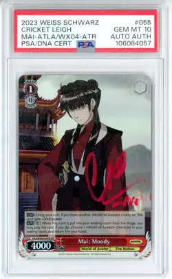 PSA 10 Signed Weiss Schwarz 2023 #055 Mai Moody WX04-ATR Cricket Leigh Avatar - Image 1