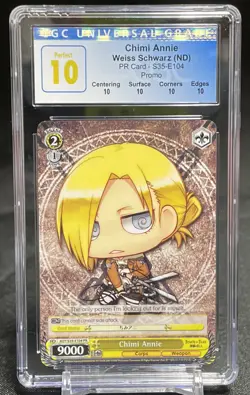 Weiss Schwarz Attack On Titan Chimi Annie AOT/S35-E104 PR Promo CGC Perfect 10 - Image 1