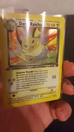 Dark Raichu Holo 1st Edition Team Rocket #83/82 – Secret Rare Pokemon Card NM - Image 2