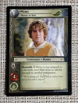 Decipher The Lord of the Rings TCG Merry Friend to Sam Rare Card 2R302 - Image 1